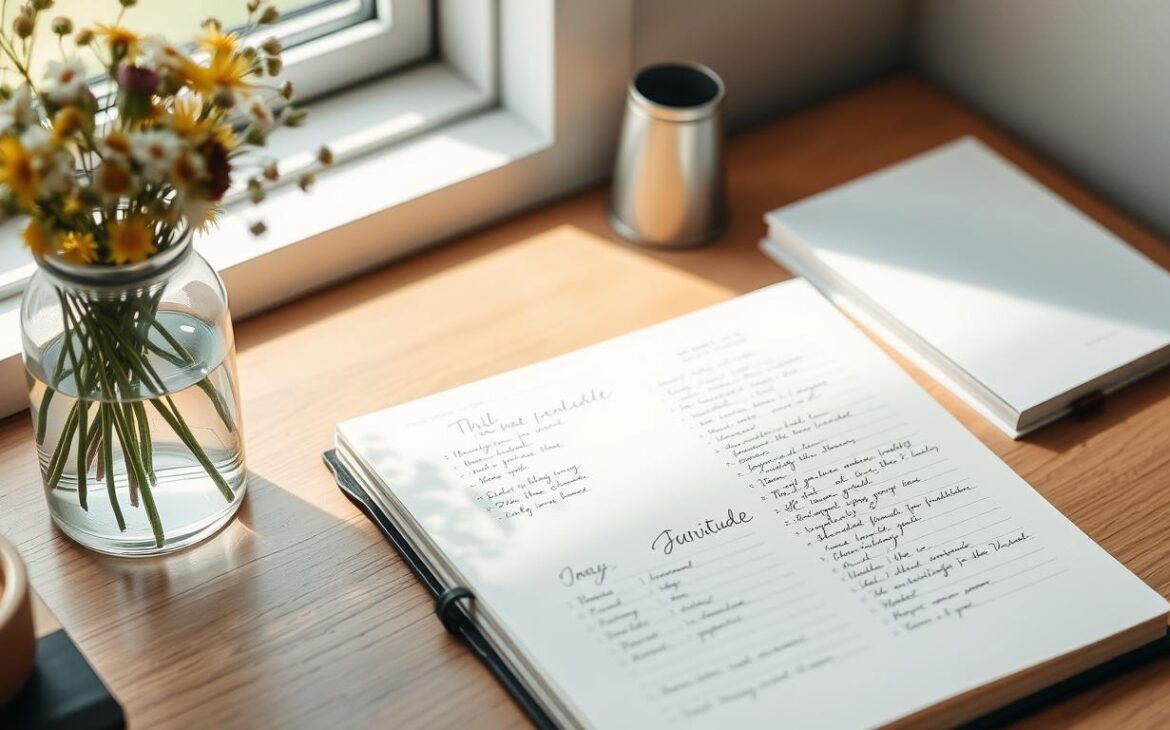 Gratitude journaling for mental health benefits