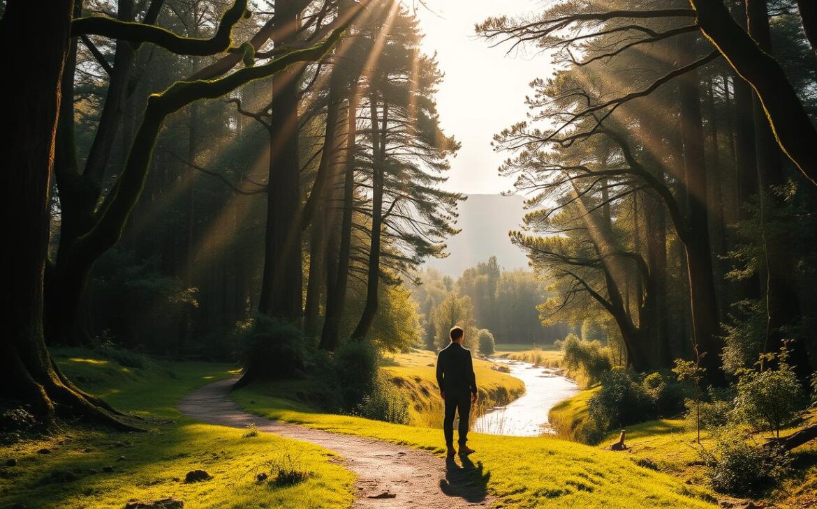 connecting with nature alone