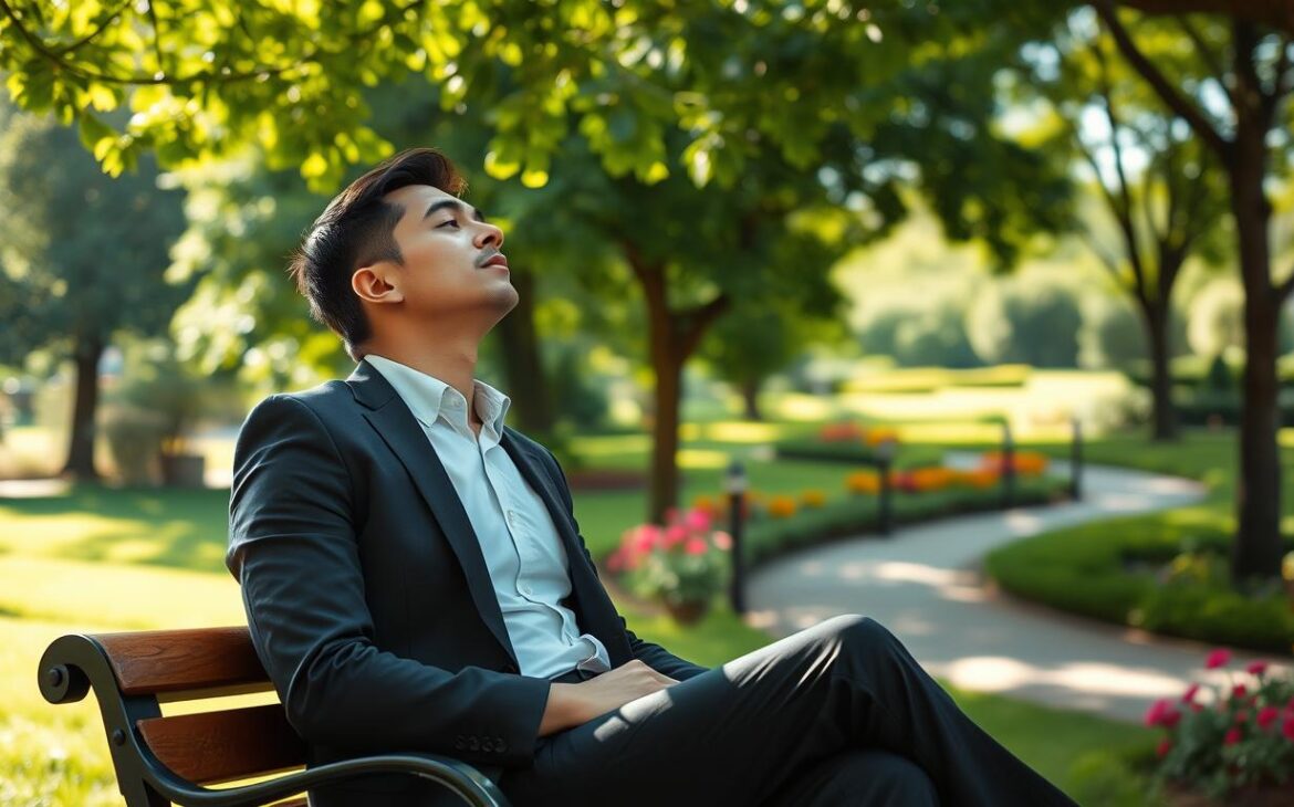 employee taking a green break outdoors