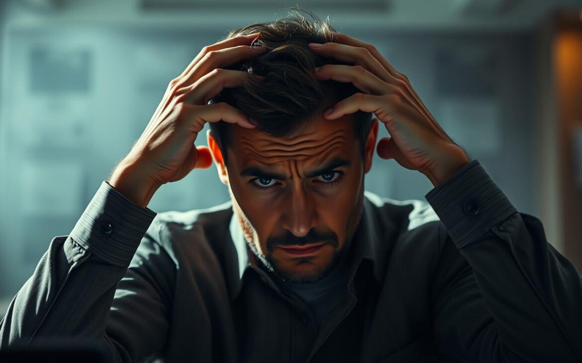 man dealing with uncertainty stress and anxiety disorders