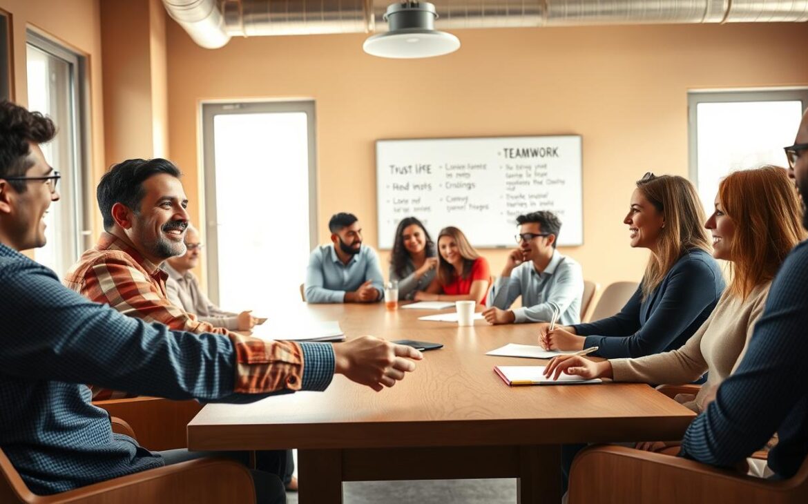 workplace kindness team meeting